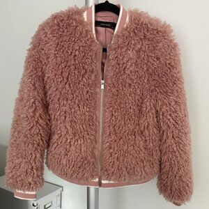 Zara Faux Fur Bomber Jacket